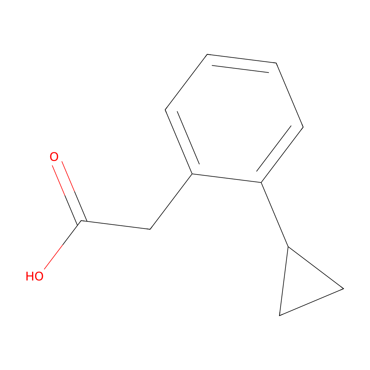 2-(2-Cyclopropylphenyl)acetic acid molecular structure, CAS 1500744-36-4