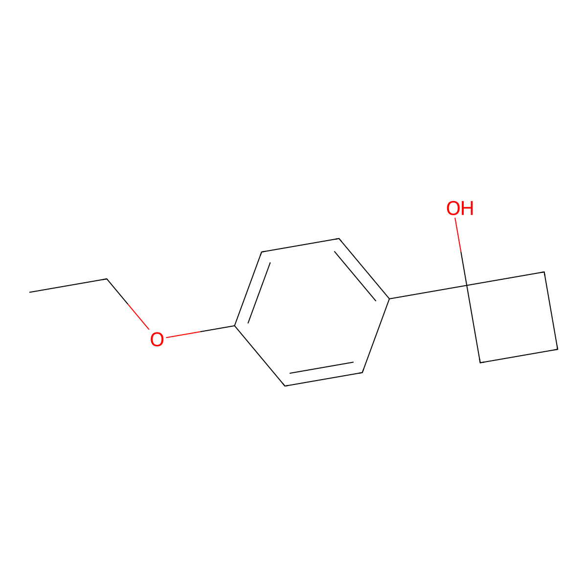 1-(4-Ethoxyphenyl)cyclobutanol molecular structure, CAS 1500753-59-2