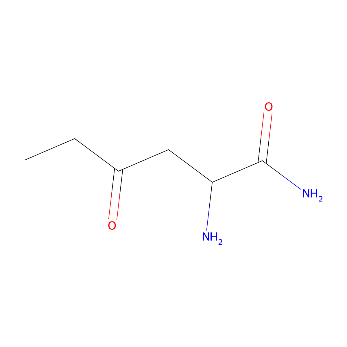2-Amino-4-oxohexanamide molecular structure, CAS 1500757-00-5