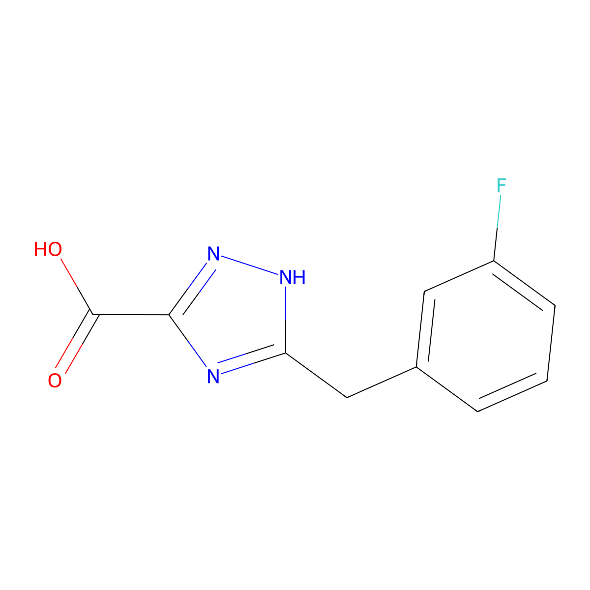 5-(3-Fluorobenzyl)-1H-1,2,4-triazole-3-carboxylic acid molecular structure, CAS 1500757-33-4