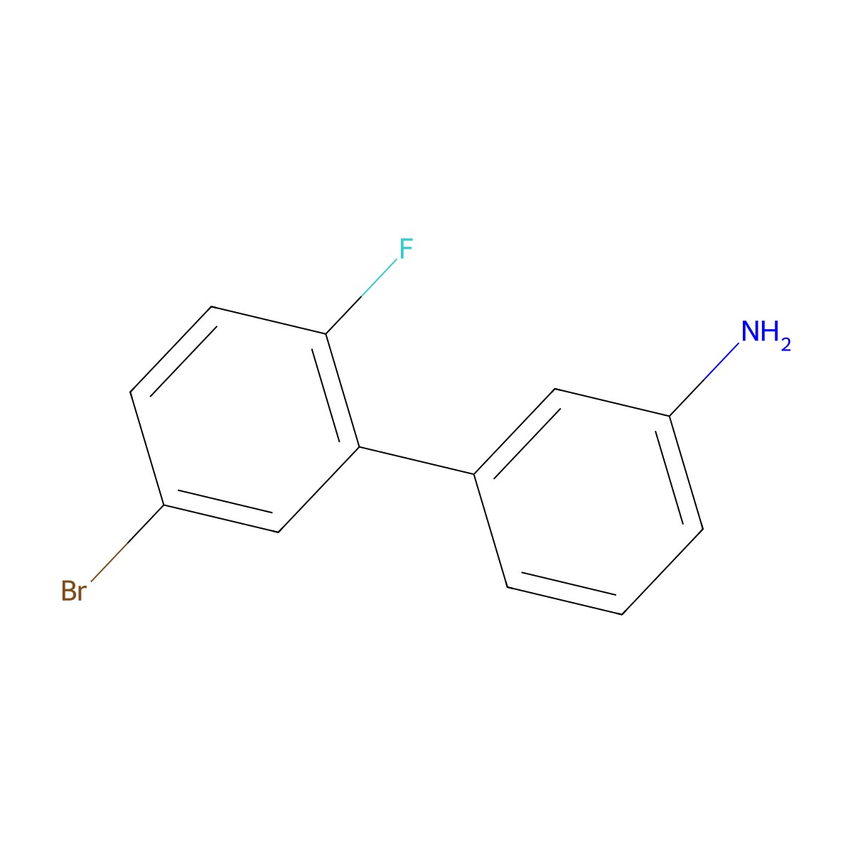 5'-Bromo-2'-fluoro-[1,1'-biphenyl]-3-amine molecular structure, CAS 1500770-92-2