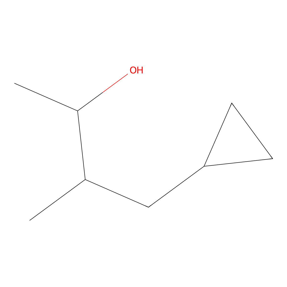 4-Cyclopropyl-3-methylbutan-2-ol molecular structure, CAS 1500776-68-0