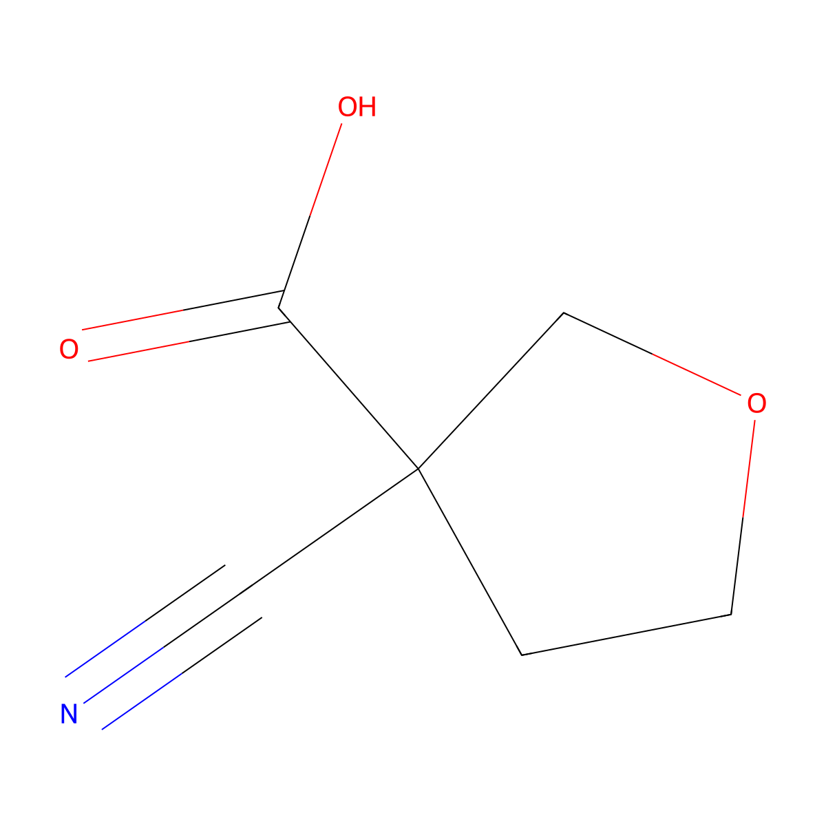 3-Cyanooxolane-3-carboxylic acid molecular structure, CAS 1500784-28-0