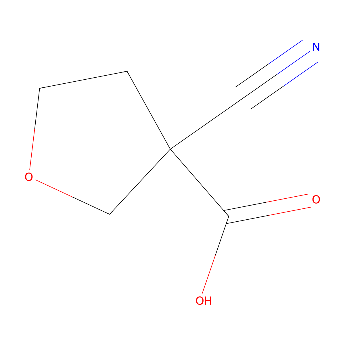 3-Cyanooxolane-3-carboxylic acid molecular structure, CAS 1500784-28-0