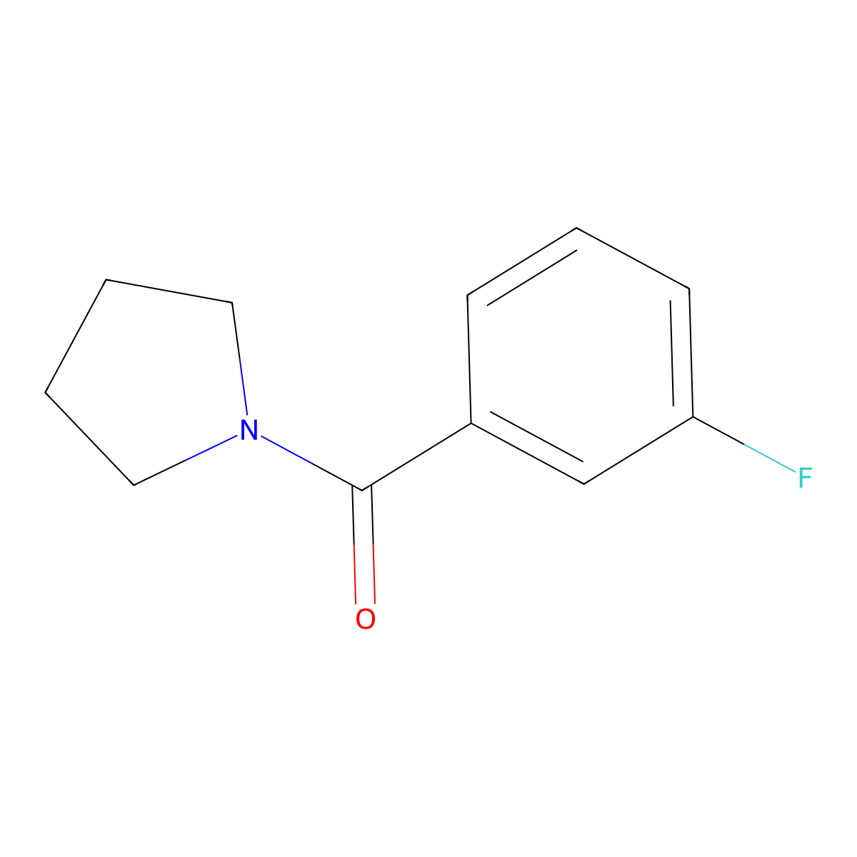 N-(3-fluorobenzoyl)pyrrolidine molecular structure, CAS 150079-55-3