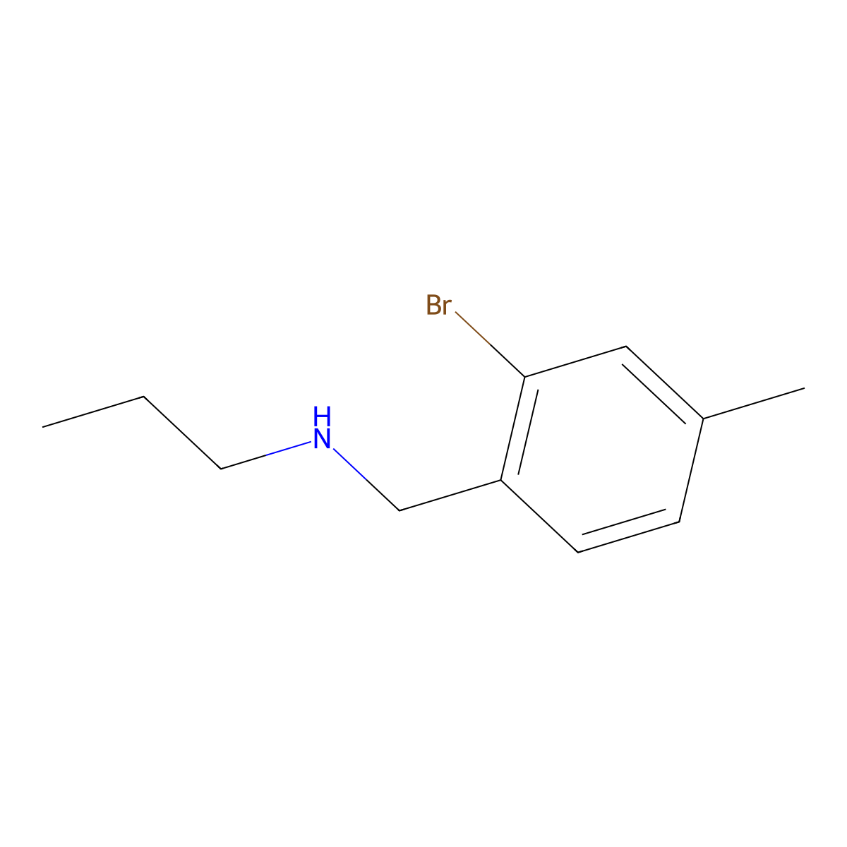 [(2-Bromo-4-methylphenyl)methyl](propyl)amine molecular structure, CAS 1500798-42-4