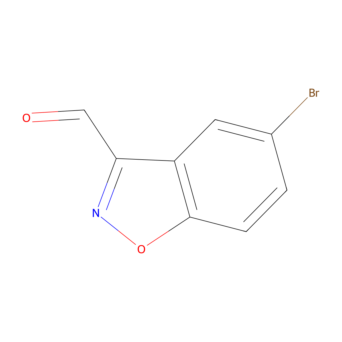 5-Bromo-1,2-benzoxazole-3-carbaldehyde molecular structure, CAS 1500808-88-7