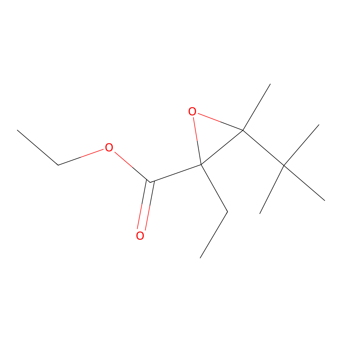 Ethyl 3-tert-butyl-2-ethyl-3-methyloxirane-2-carboxylate molecular structure, CAS 1500813-74-0