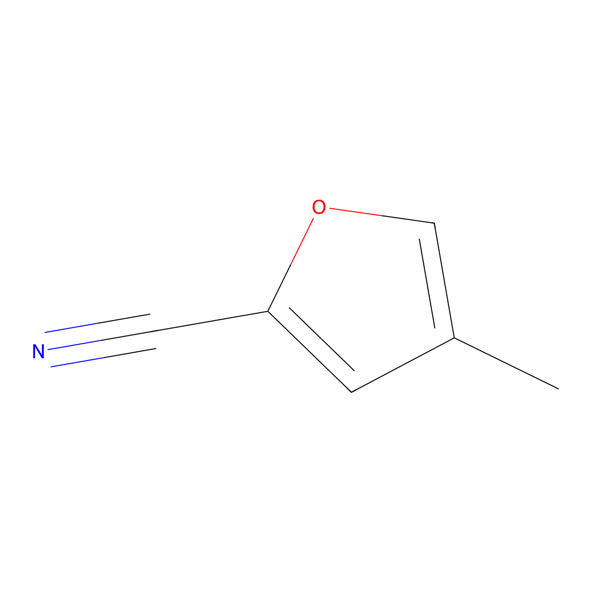 4-Methylfuran-2-carbonitrile molecular structure, CAS 1500824-68-9
