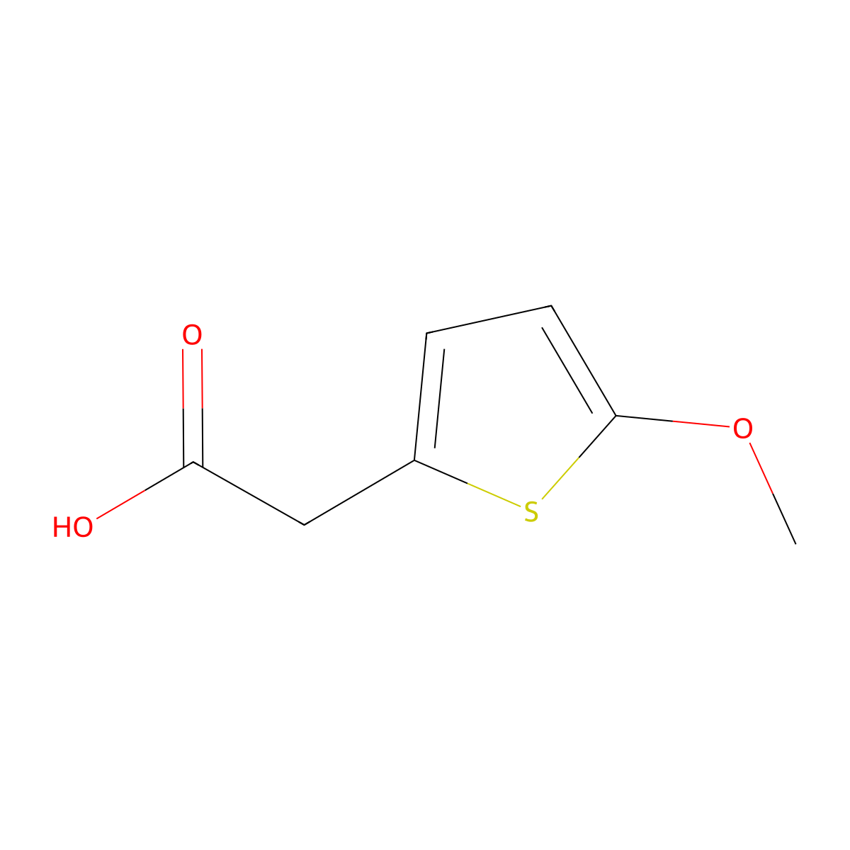 2-(5-Methoxythiophen-2-yl)acetic acid molecular structure, CAS 1500826-48-1