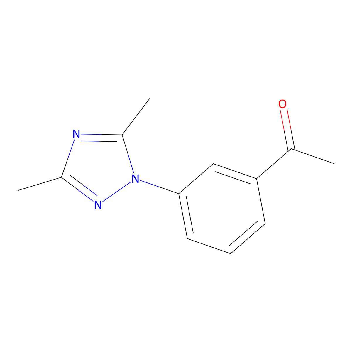 1-(3-(3,5-Dimethyl-1h-1,2,4-triazol-1-yl)phenyl)ethan-1-one molecular structure, CAS 1500828-52-3