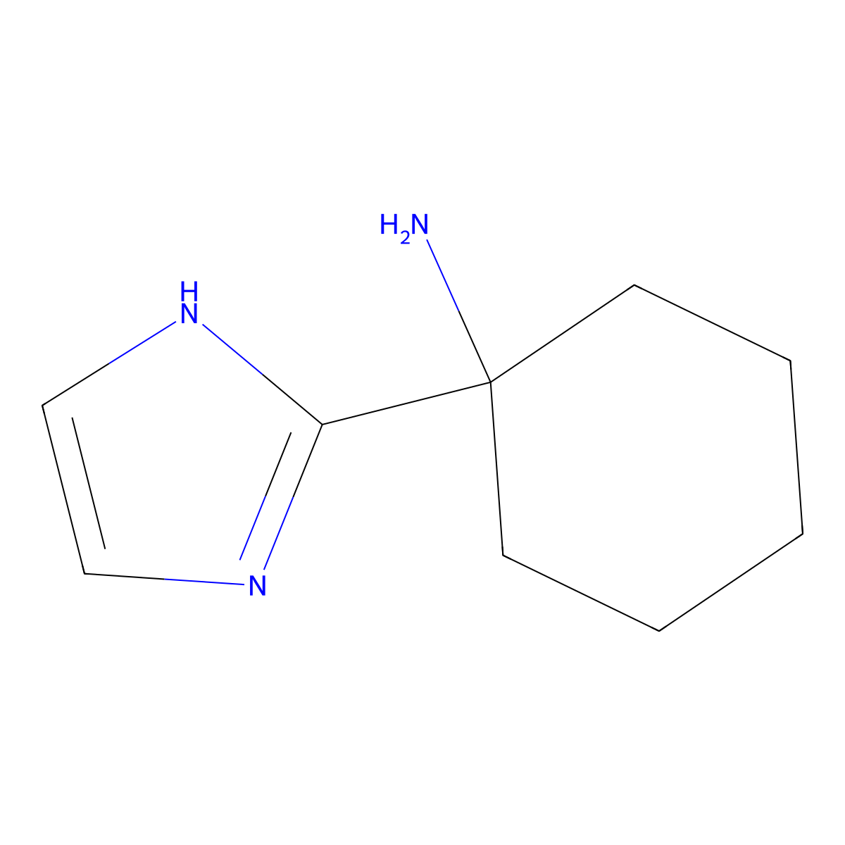 1-(1H-Imidazol-2-yl)cyclohexan-1-amine molecular structure, CAS 1500832-68-7
