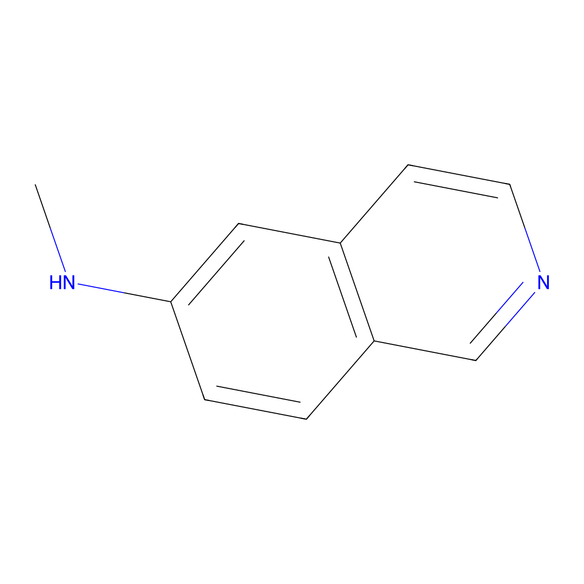 N-methylisoquinolin-6-amine molecular structure, CAS 1500839-49-5