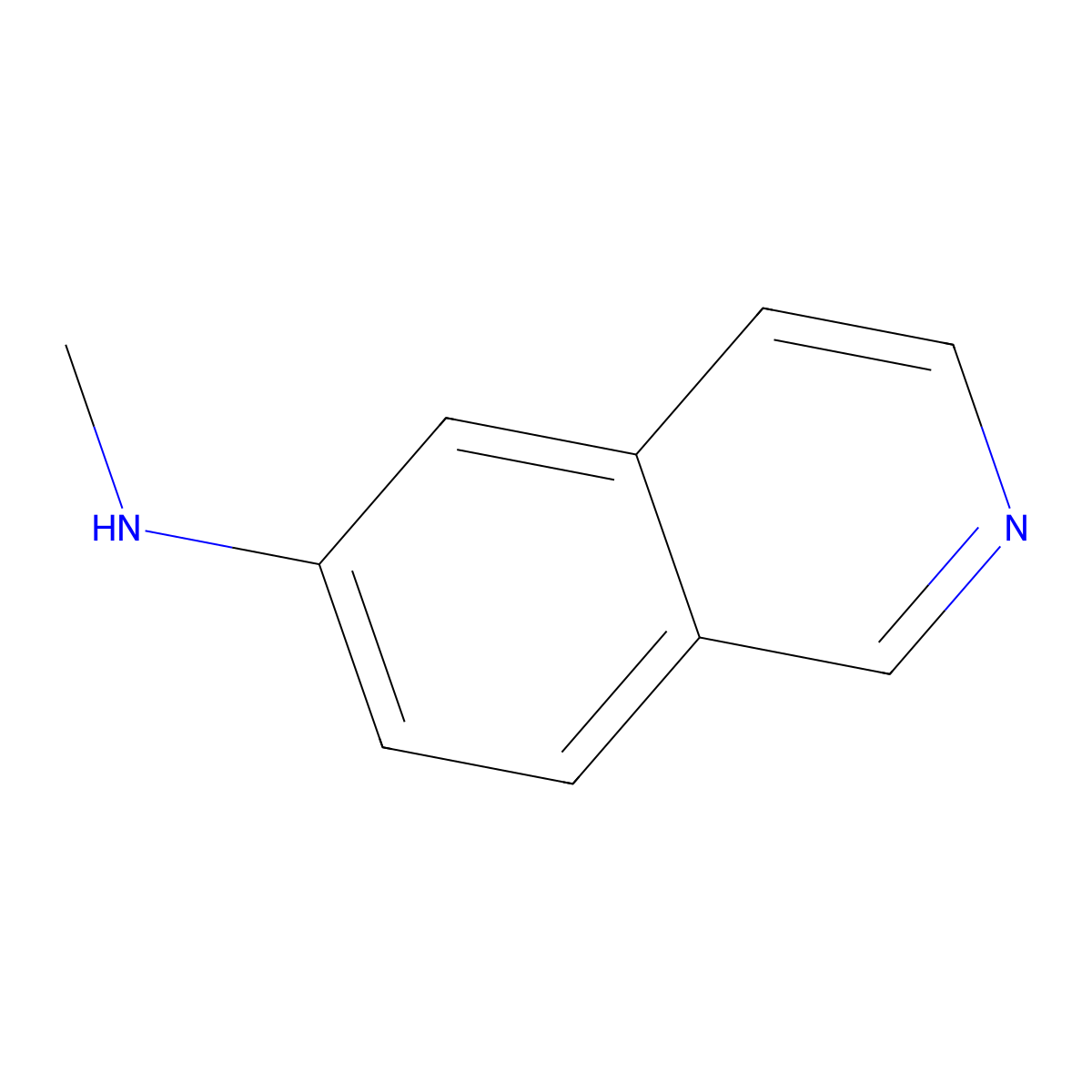 N-methylisoquinolin-6-amine molecular structure, CAS 1500839-49-5