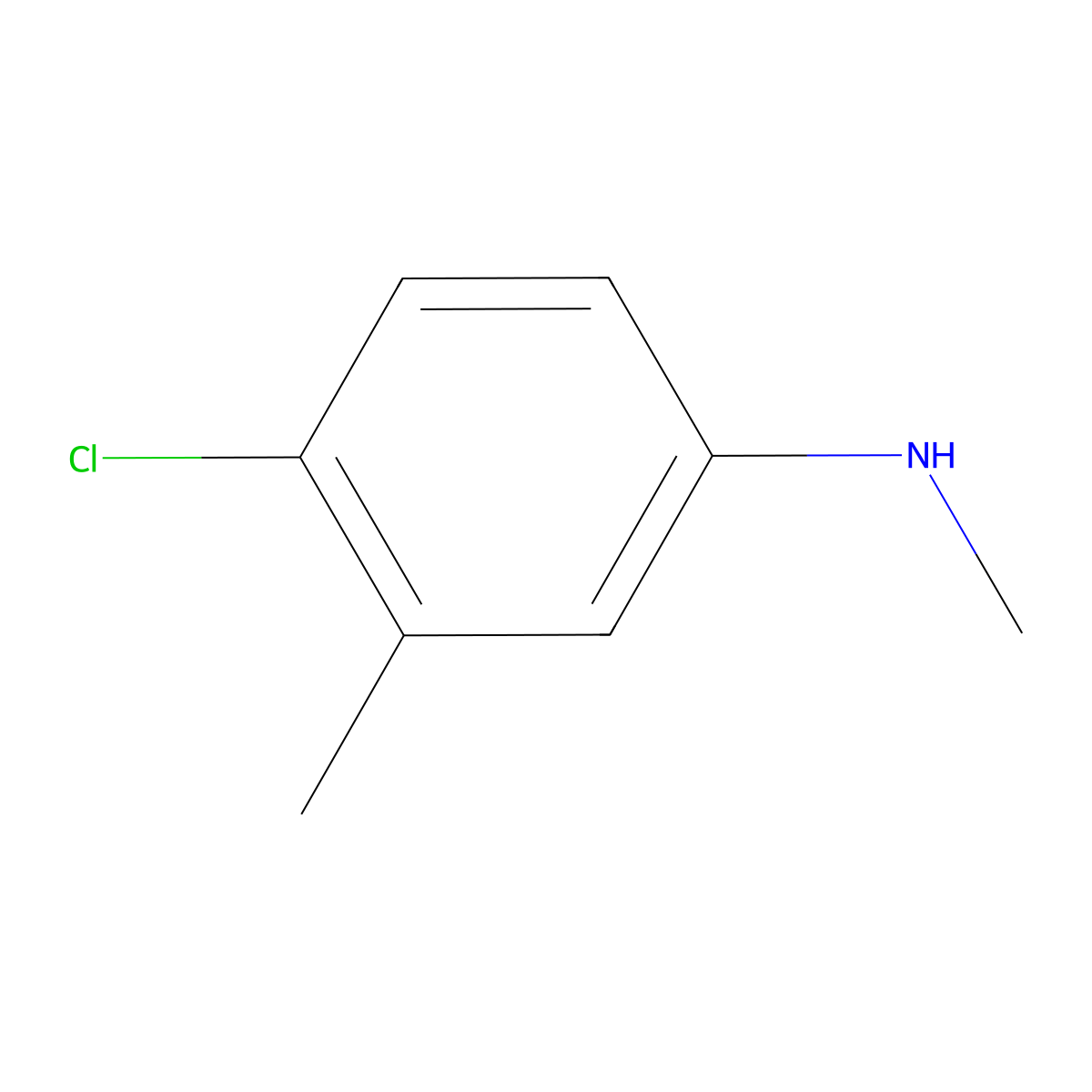 4-chloro-N,3-dimethylaniline molecular structure, CAS 150084-31-4