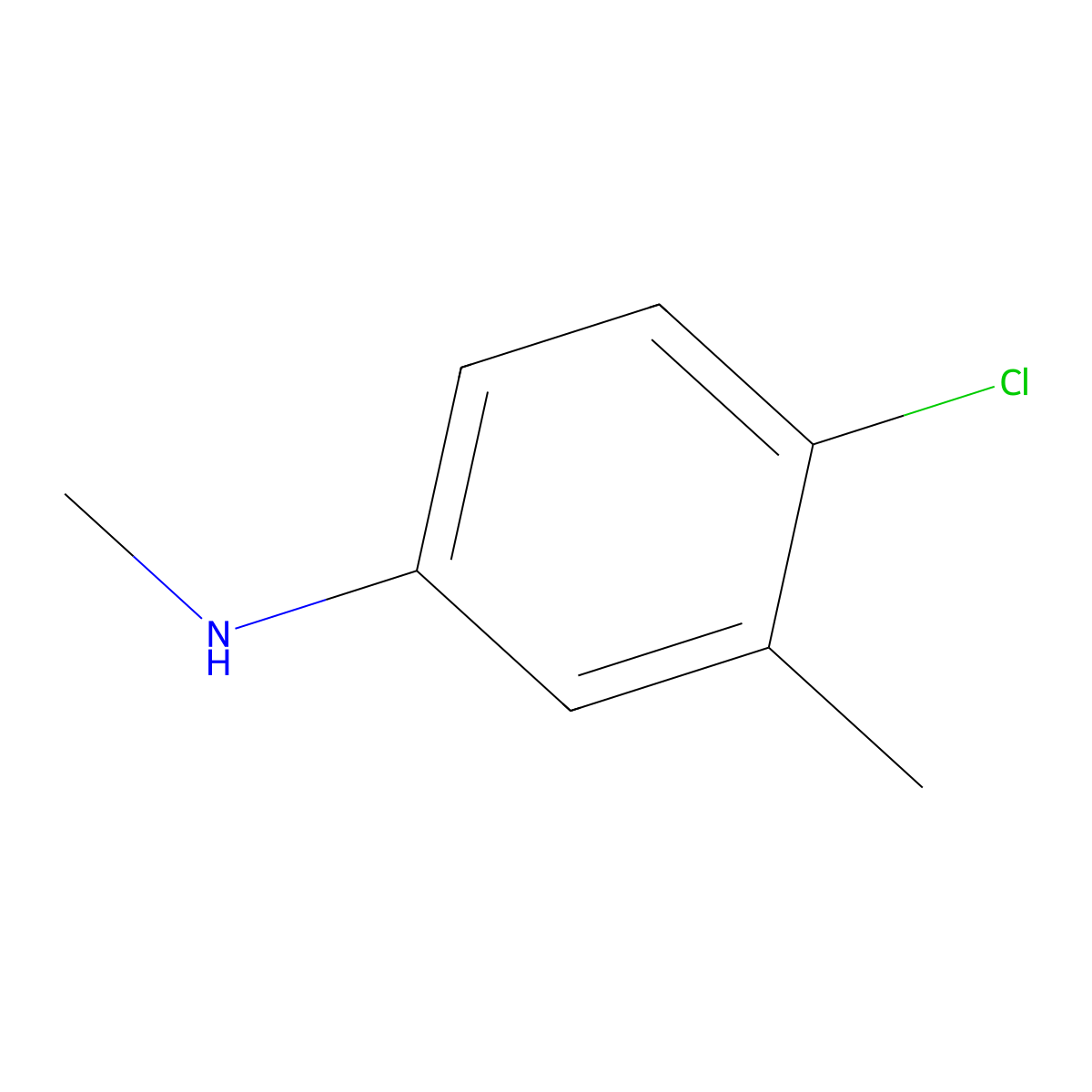 4-chloro-N,3-dimethylaniline molecular structure, CAS 150084-31-4