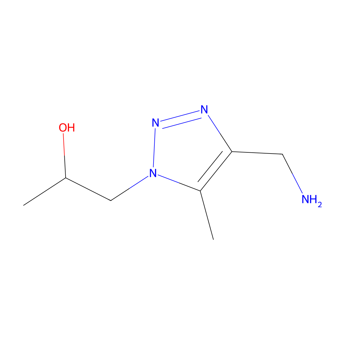 1-[4-(Aminomethyl)-5-methyl-1H-1,2,3-triazol-1-yl]propan-2-ol molecular structure, CAS 1500840-61-8