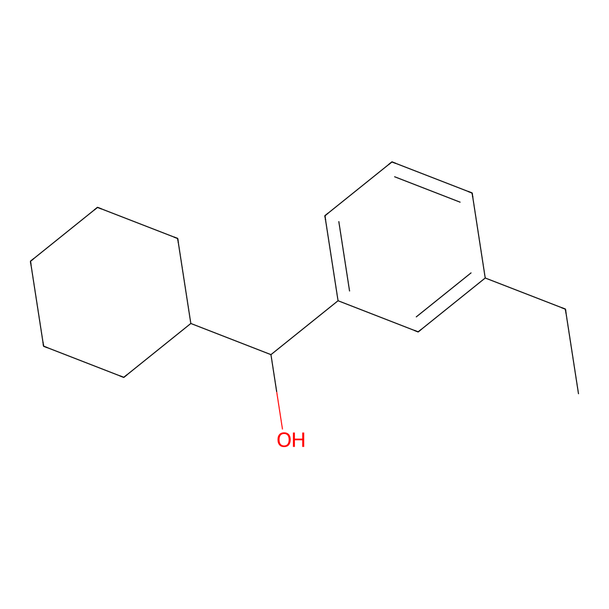 Cyclohexyl(3-ethylphenyl)methanol molecular structure, CAS 1500855-71-9