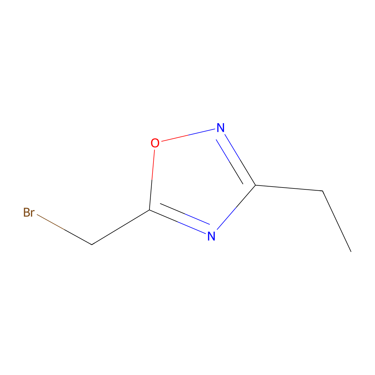5-(Bromomethyl)-3-ethyl-1,2,4-oxadiazole molecular structure, CAS 1500866-81-8