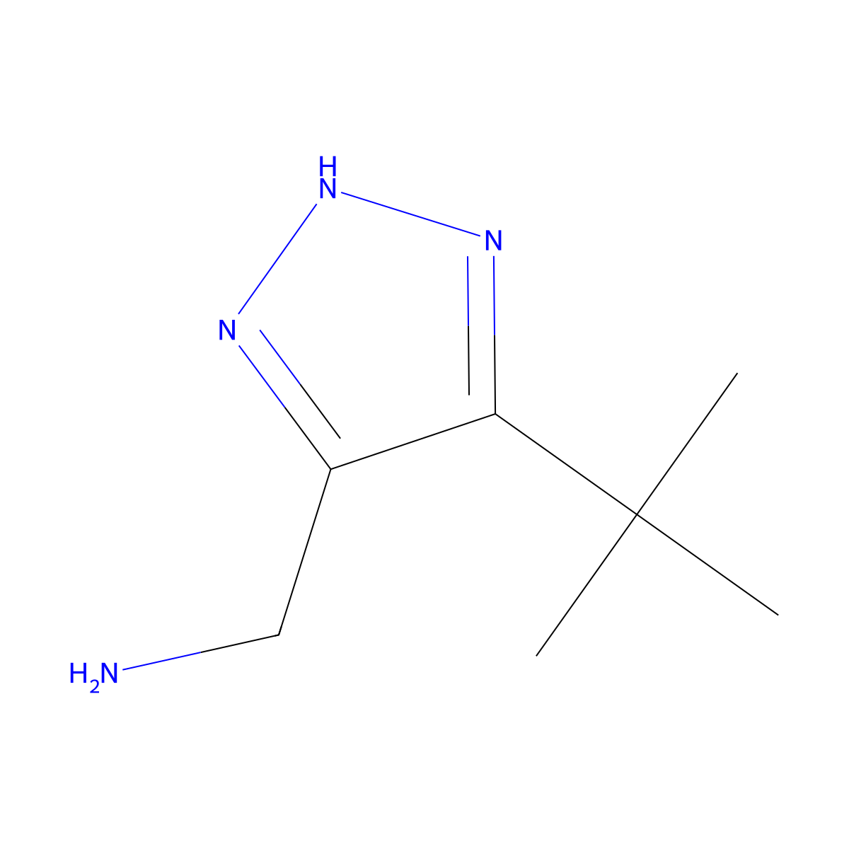 1-(5-tert-butyl-1H-1,2,3-triazol-4-yl)methanamine molecular structure, CAS 1500867-15-1