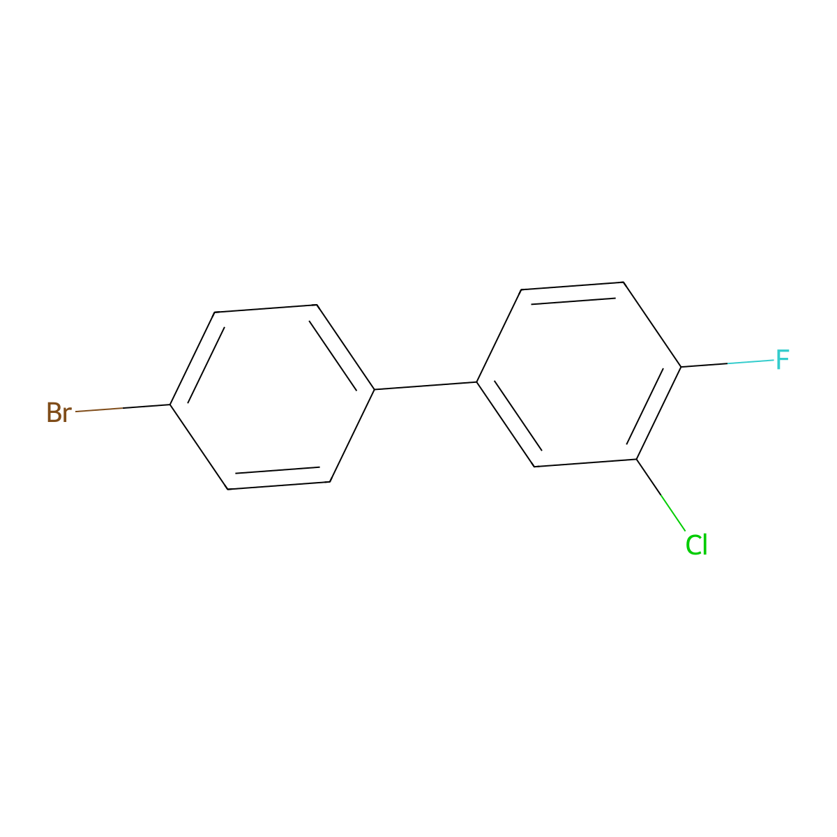 4'-Bromo-3-chloro-4-fluoro-1,1'-biphenyl molecular structure, CAS 1500884-73-0