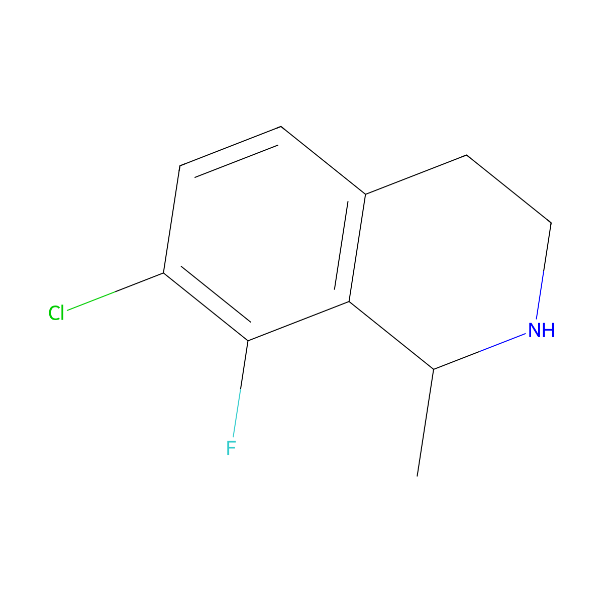 7-Chloro-8-fluoro-1-methyl-1,2,3,4-tetrahydroisoquinoline molecular structure, CAS 1500885-74-4