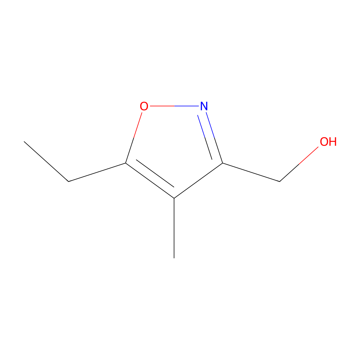 (5-Ethyl-4-methyl-1,2-oxazol-3-yl)methanol molecular structure, CAS 1500898-96-3