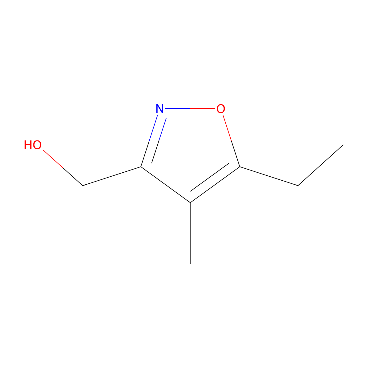 (5-Ethyl-4-methyl-1,2-oxazol-3-yl)methanol molecular structure, CAS 1500898-96-3