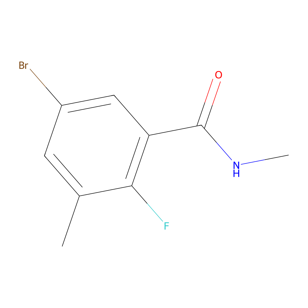 5-Bromo-2-fluoro-N,3-dimethylbenzamide molecular structure, CAS 1500899-87-5