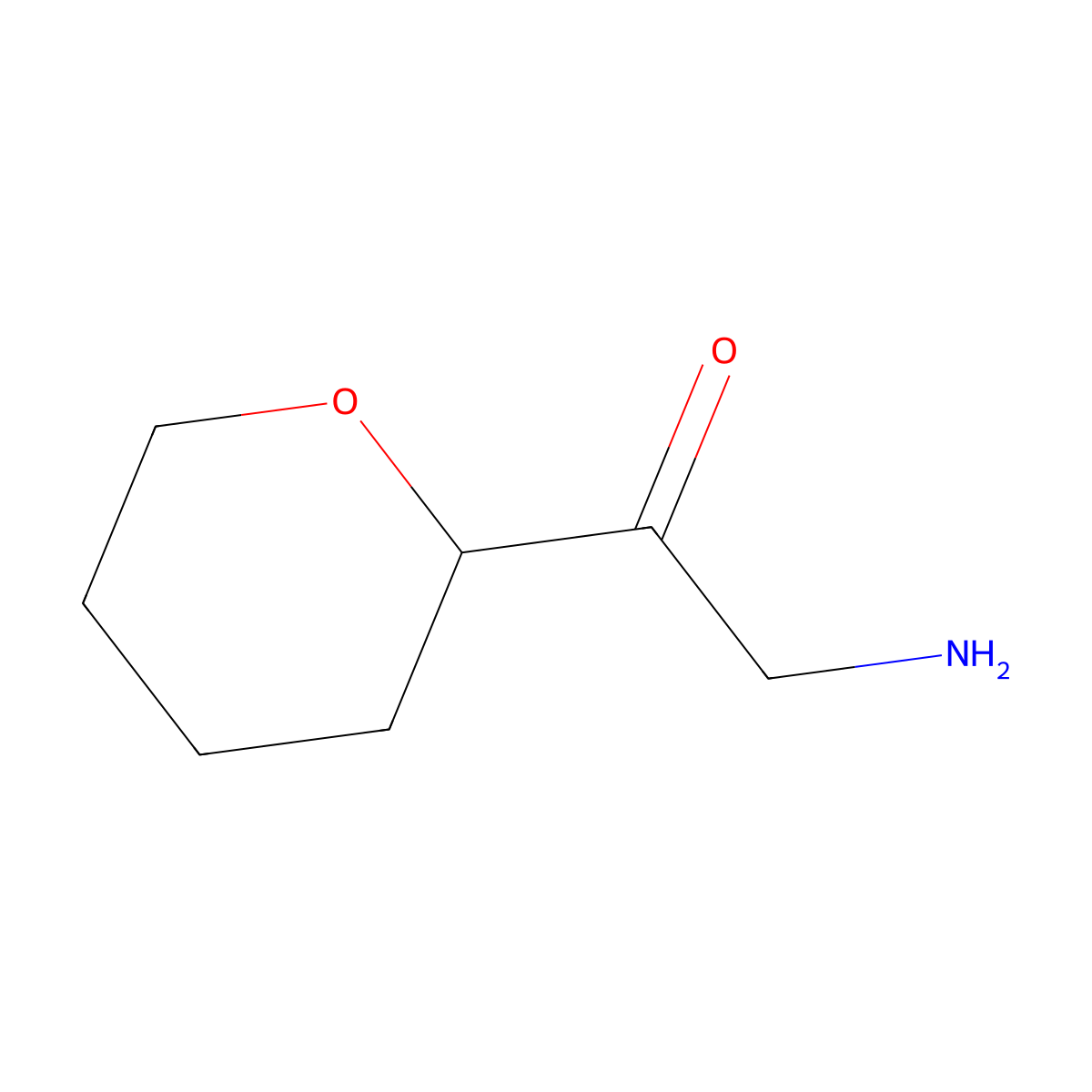 2-Amino-1-(oxan-2-yl)ethan-1-one molecular structure, CAS 1500903-70-7