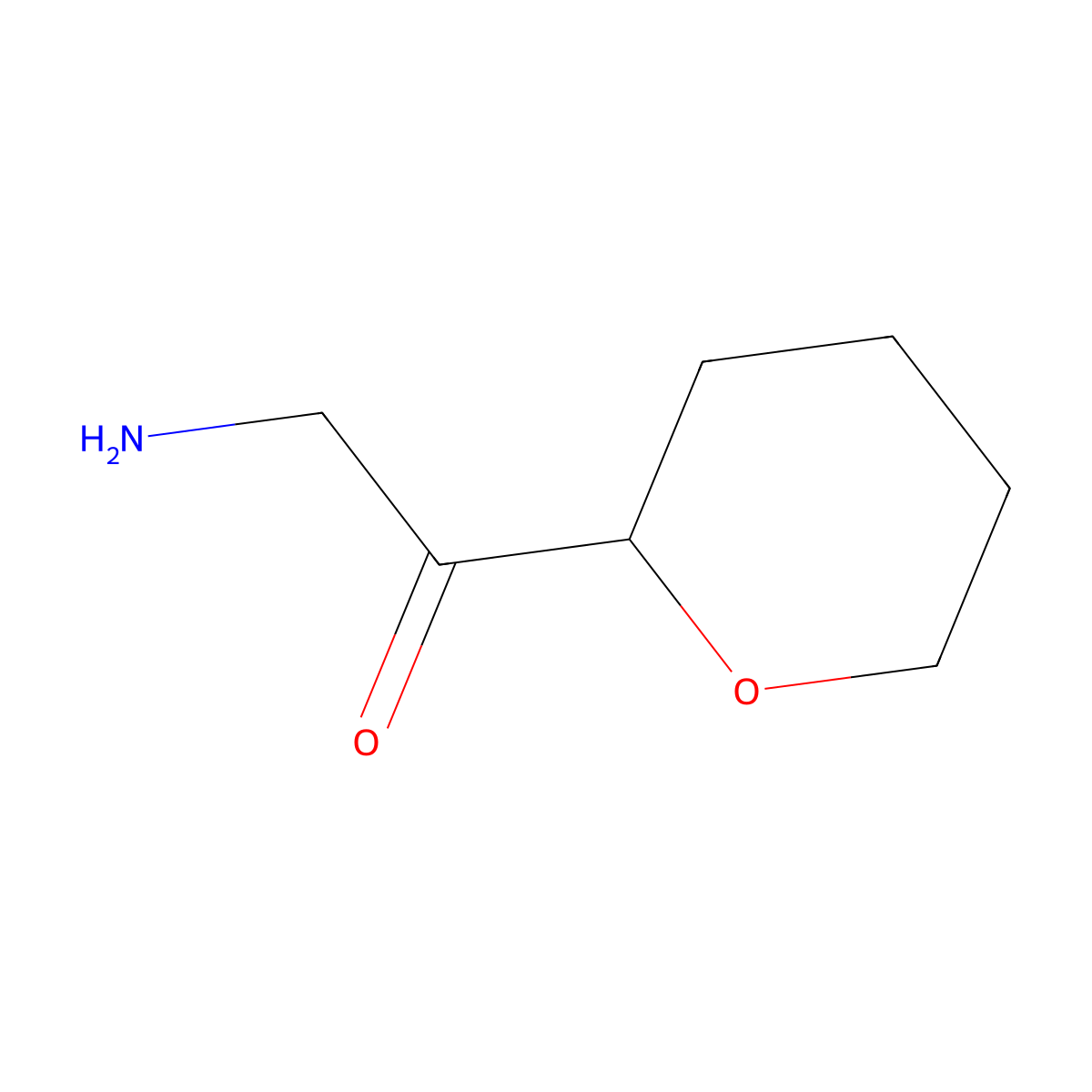 2-Amino-1-(oxan-2-yl)ethan-1-one molecular structure, CAS 1500903-70-7