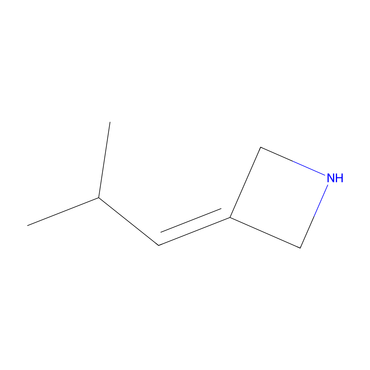 3-(2-Methylpropylidene)azetidine molecular structure, CAS 1500908-28-0