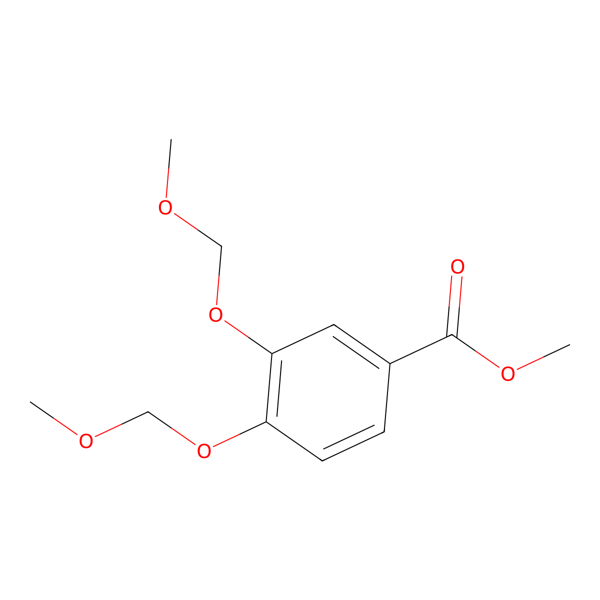Benzoic acid, 3,4-bis(methoxymethoxy)-, methyl ester molecular structure, CAS 150092-75-4
