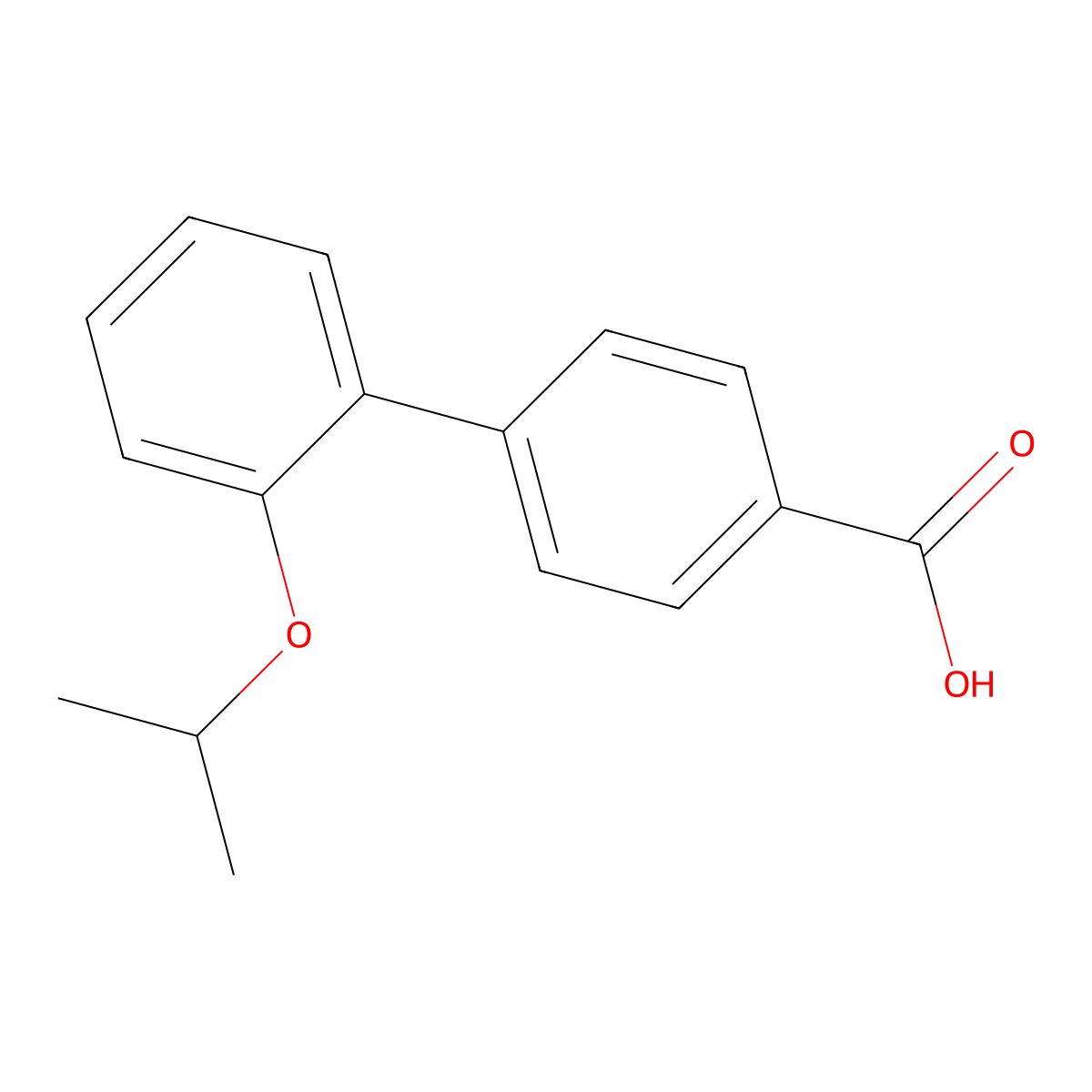 2'-(1-Methylethoxy)[1,1'-biphenyl]-4-carboxylic acid molecular structure, CAS 1500922-20-2