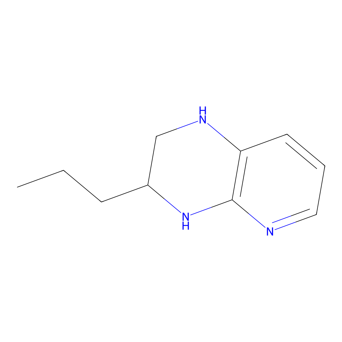 3-propyl-1H,2H,3H,4H-pyrido[2,3-b]pyrazine molecular structure, CAS 1500928-44-8