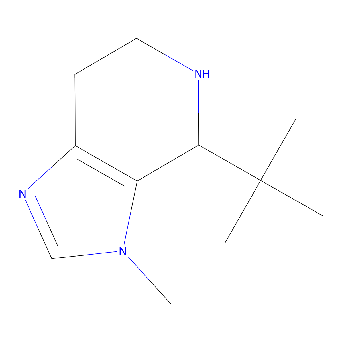4-Tert-butyl-3-methyl-3H,4H,5H,6H,7H-imidazo[4,5-C]pyridine molecular structure, CAS 1500953-07-0