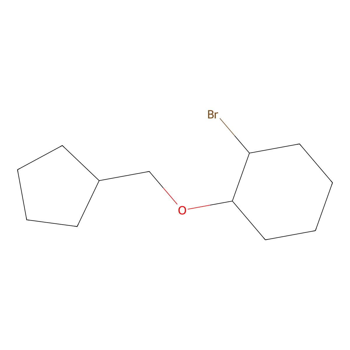 1-Bromo-2-(cyclopentylmethoxy)cyclohexane molecular structure, CAS 1500965-17-2