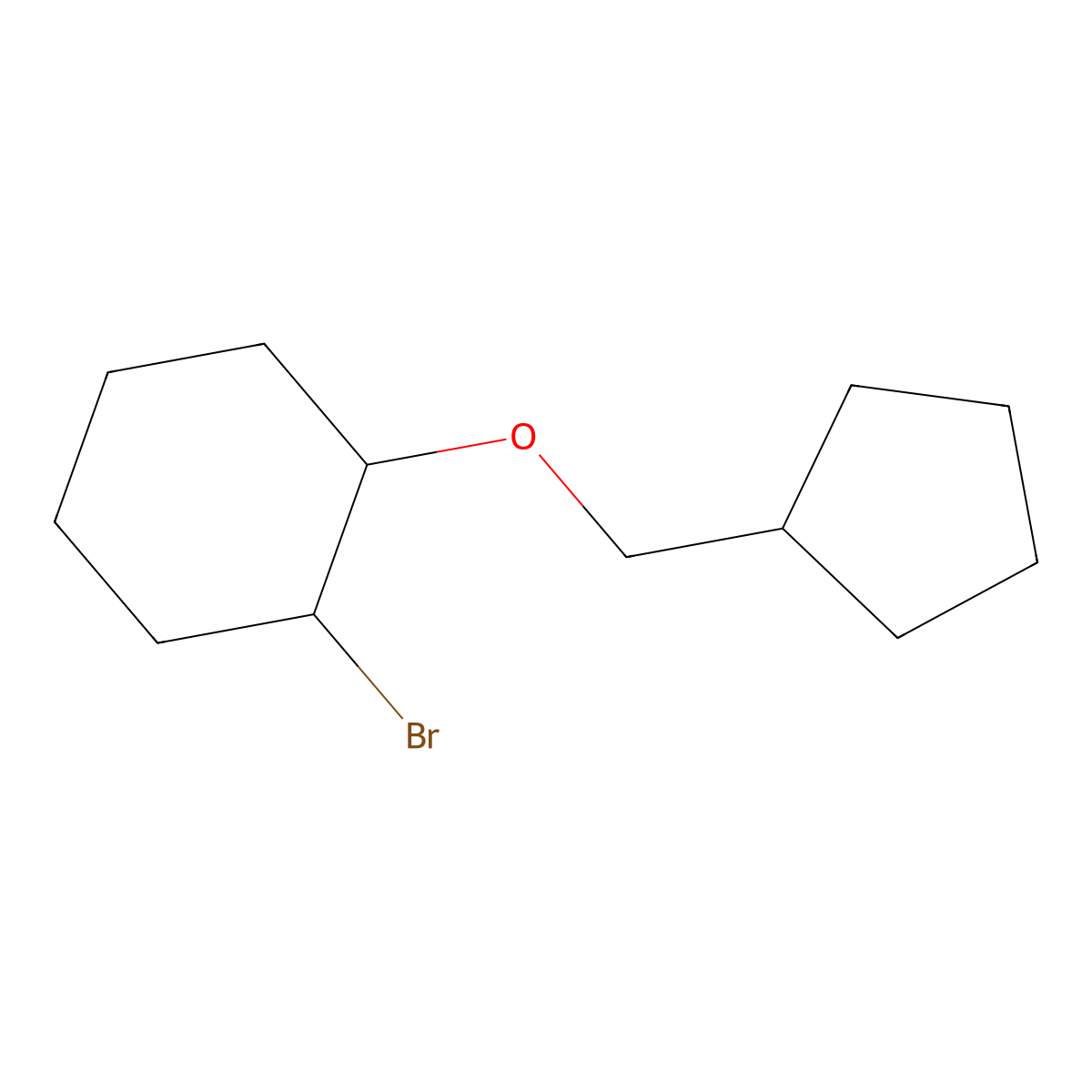 1-Bromo-2-(cyclopentylmethoxy)cyclohexane molecular structure, CAS 1500965-17-2