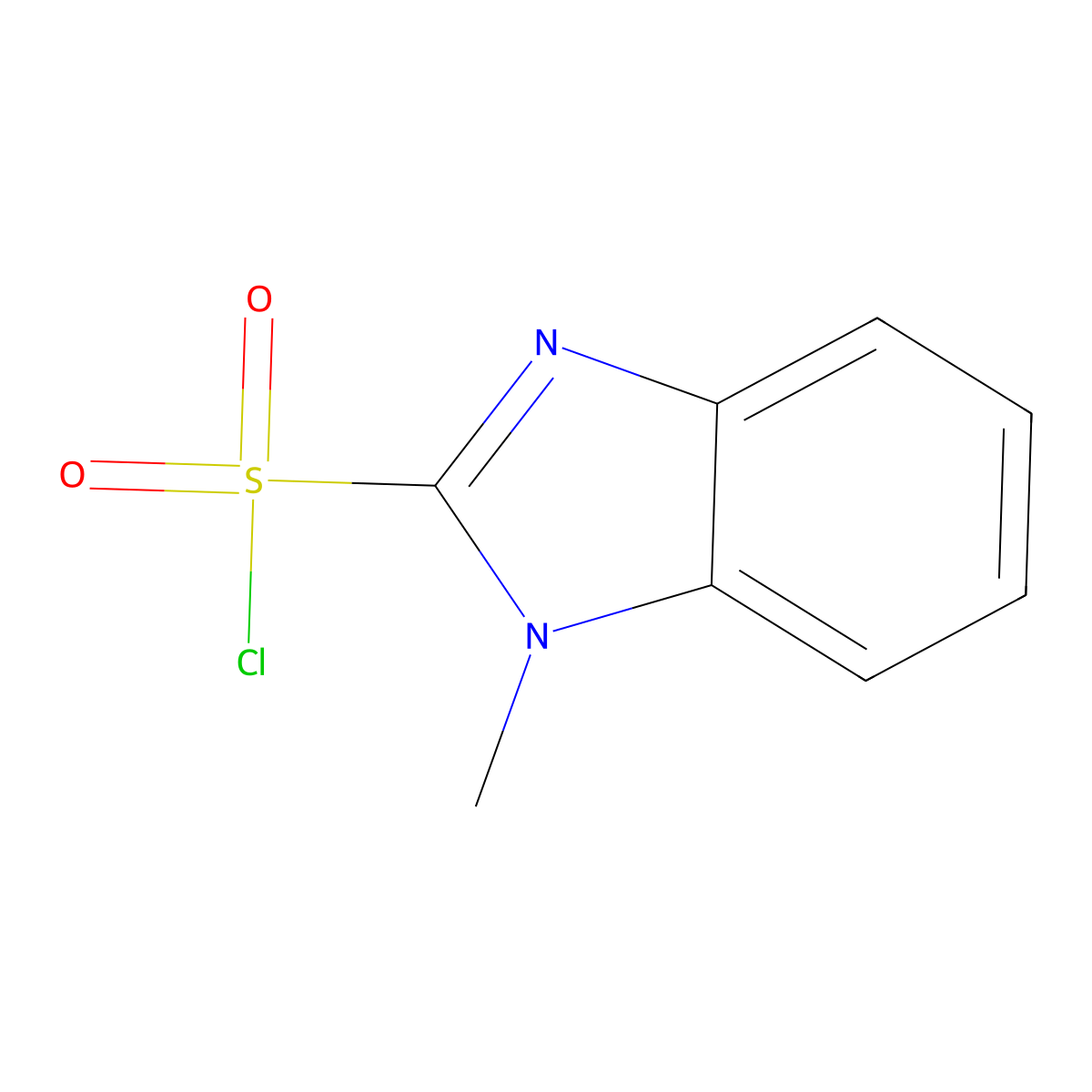 1-methyl-1H-1,3-benzodiazole-2-sulfonyl chloride molecular structure, CAS 1500965-80-9