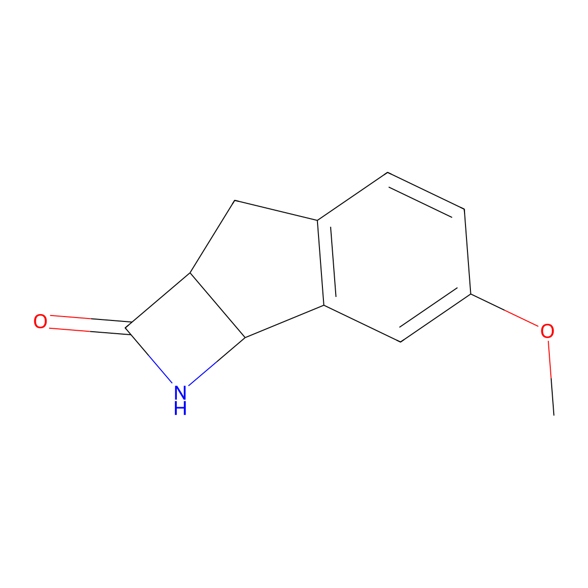 6-Methoxy-1H,2H,2AH,3H,7BH-indeno[1,2-B]azet-2-one molecular structure, CAS 1500967-92-9