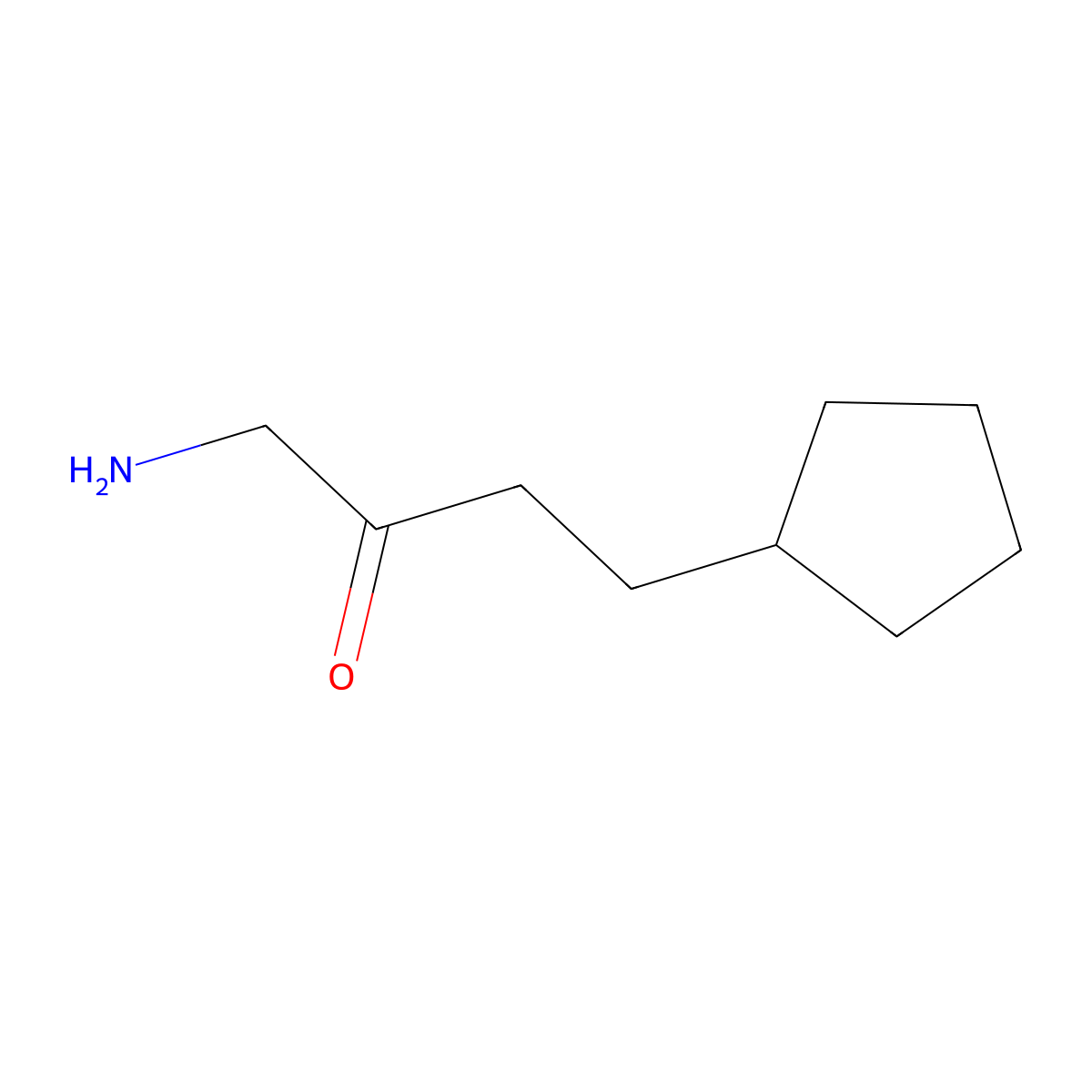 1-Amino-4-cyclopentylbutan-2-one molecular structure, CAS 1500968-44-4