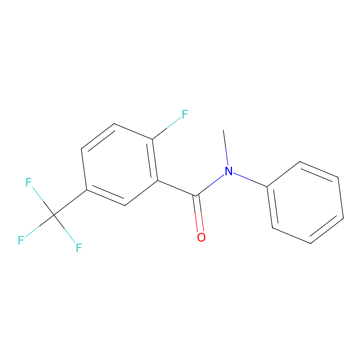 2-Fluoro-N-methyl-N-phenyl-5-(trifluoromethyl)benzamide molecular structure, CAS 1500995-52-7
