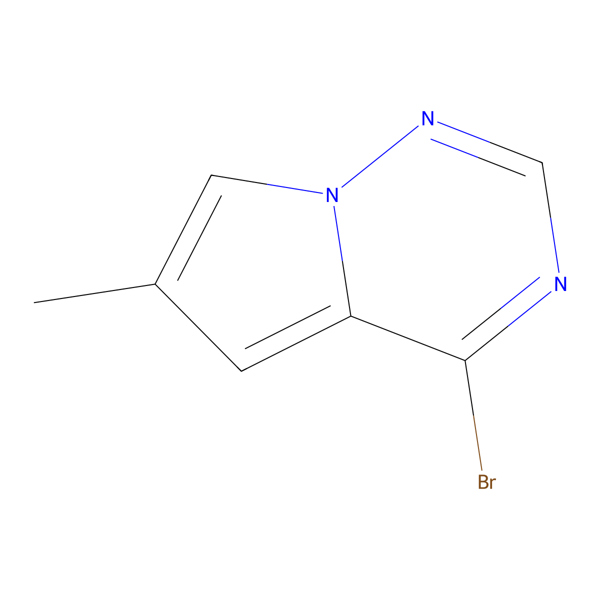 4-Bromo-6-methylpyrrolo[2,1-f][1,2,4]triazine molecular structure, CAS 1500999-84-7