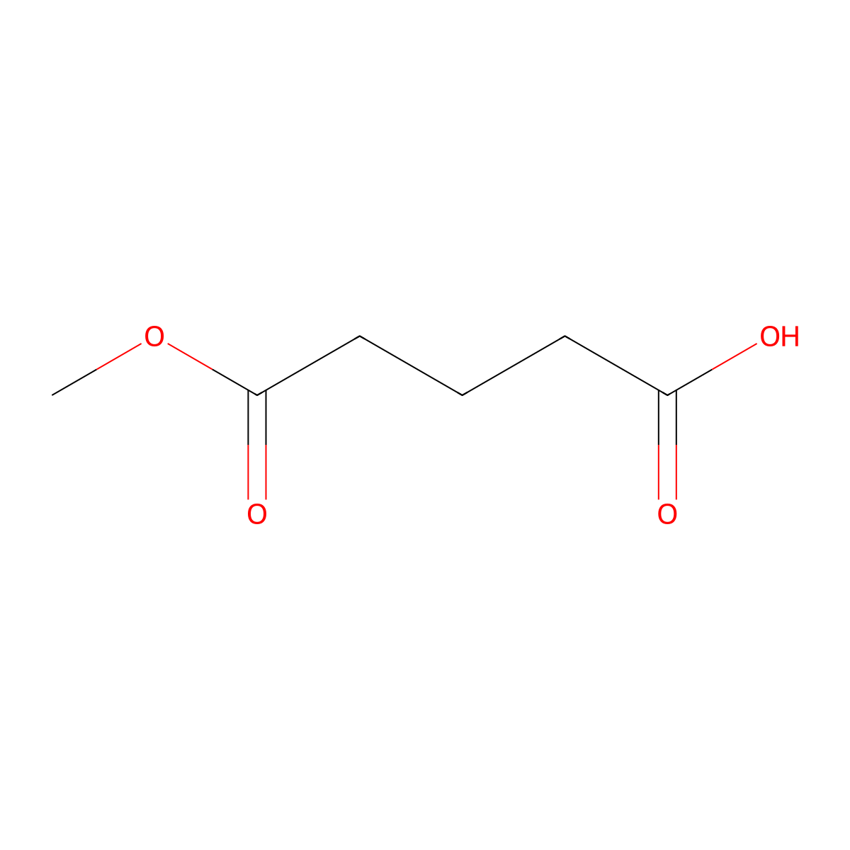 Monomethyl glutarate molecular structure, CAS 1501-27-5