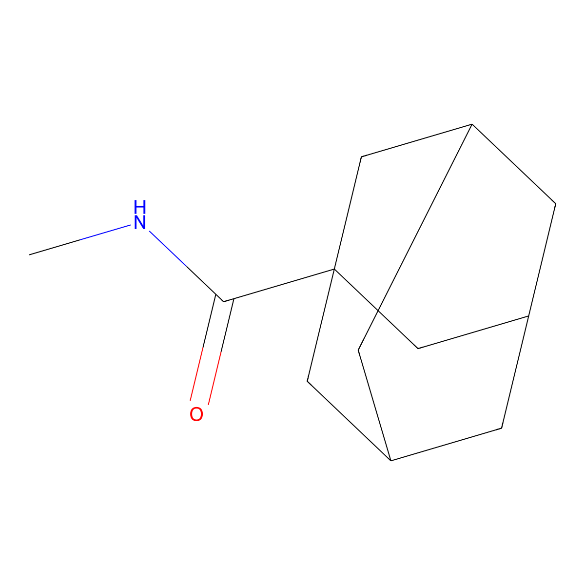 N-methyladamantane-1-carboxamide molecular structure, CAS 1501-97-9