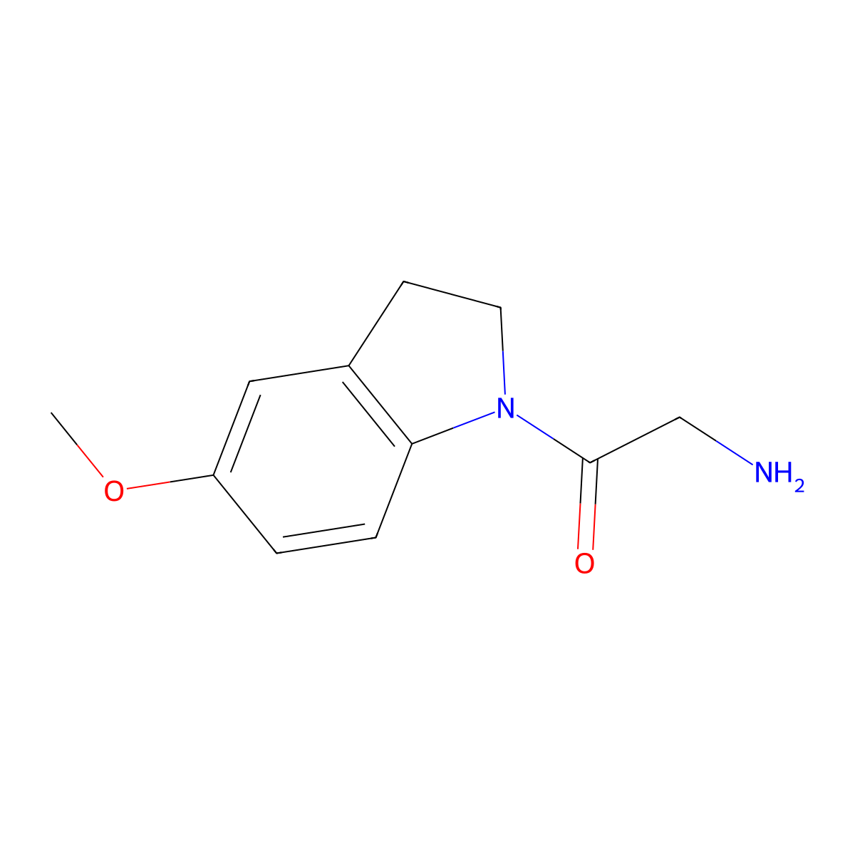2-Amino-1-(5-methoxyindolin-1-yl)ethanone molecular structure, CAS 1501010-51-0