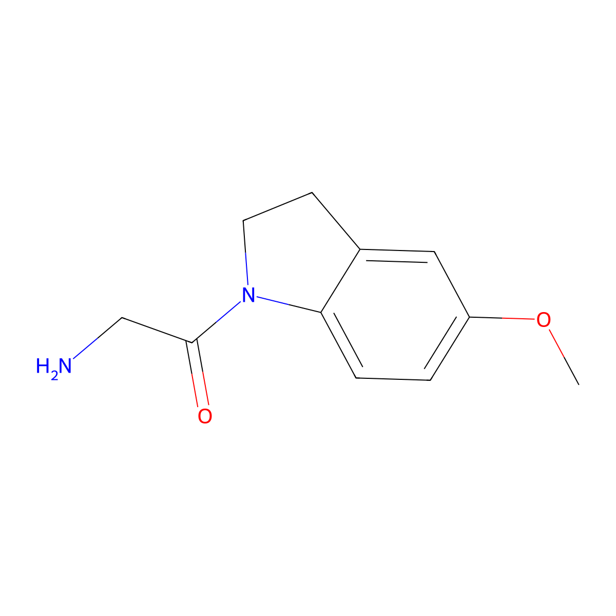 2-Amino-1-(5-methoxyindolin-1-yl)ethanone molecular structure, CAS 1501010-51-0