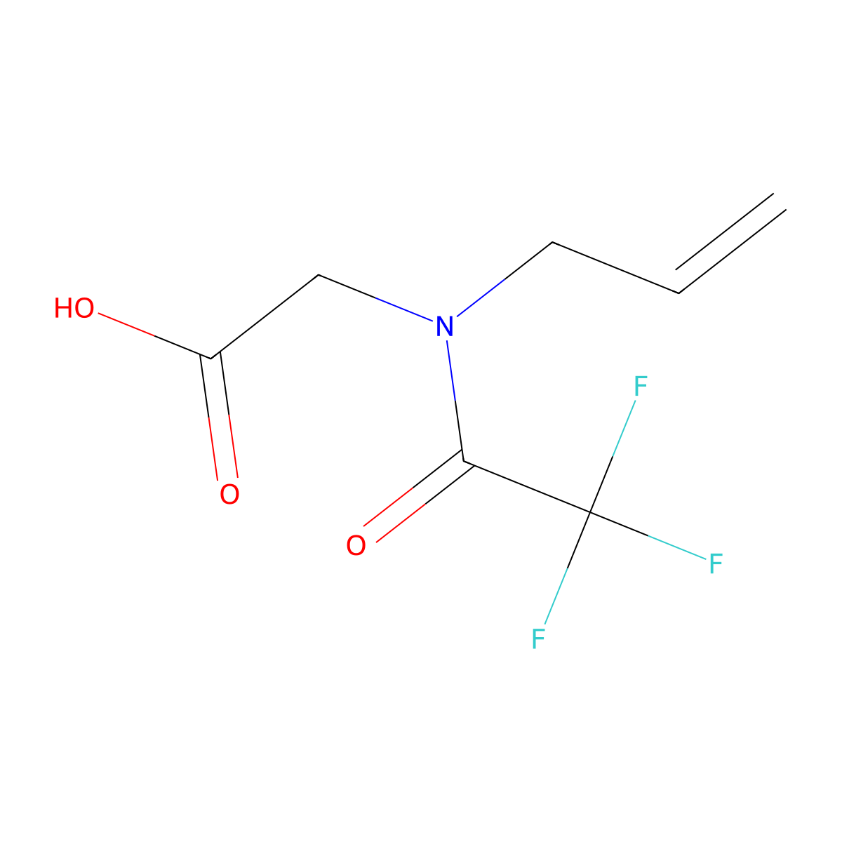 n-Allyl-n-(2,2,2-trifluoroacetyl)glycine molecular structure, CAS 1501030-03-0