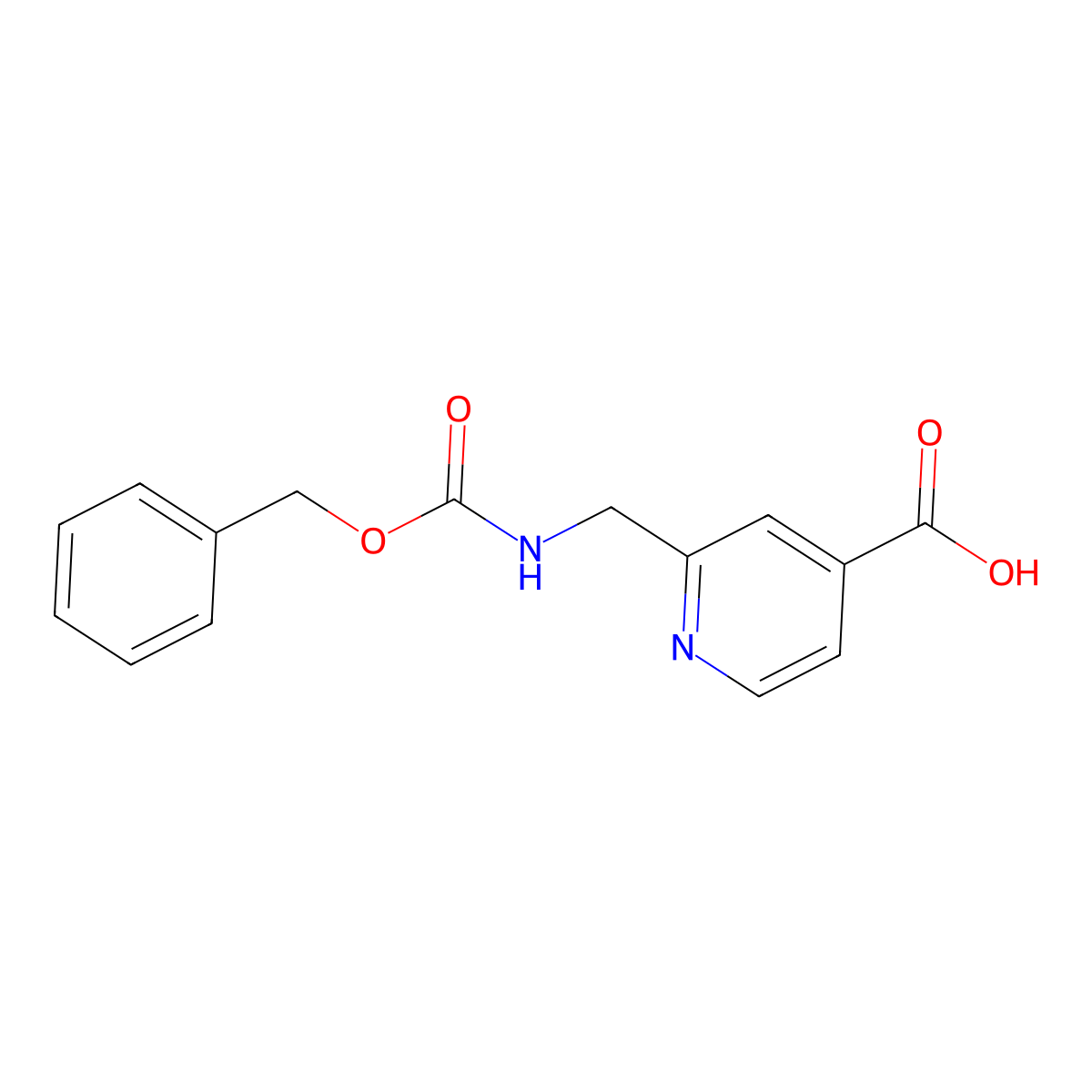 2-({[(Benzyloxy)carbonyl]amino}methyl)pyridine-4-carboxylic acid molecular structure, CAS 1501057-36-8