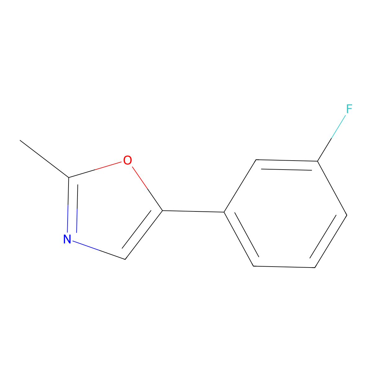 5-(3-Fluorophenyl)-2-methyloxazole molecular structure, CAS 1501063-96-2